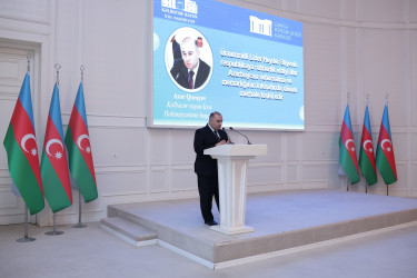 “Şəhərsalma və memarlıq ili”çərçivəsində “Ümummilli Lider Heydər Əliyevin respublikaya rəhbərlik etdiyi illər  Azərbaycan şəhərsalma və memarlığının inkişafında xüsusi mərhələ təşkil edir” mövzusunda  tədbir keçirilib.