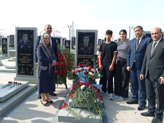 Vətən Müharibəsi Qəhrəmanı,şəhid Anar Əliyevin ailəsi və məzarı  ziyarət edilib