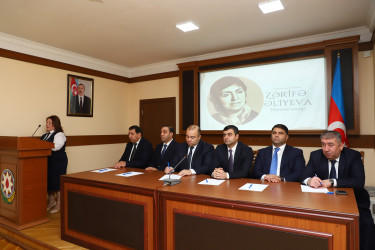 İctimai xadim, görkəmli oftalmoloq alim, akademik, Zərifə xanım Əliyevanın anım gününə həsr olunmuş tədbir keçirilib.
