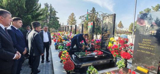 Vətən müharibəsi şəhidi, mayor Mikayılov Azər Əmrah oğlunun ailəsi və məzarı ziyarət edilib.
