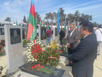 Vətən müharibəsi şəhidi, leytenant Atayev Nicatın məzarı ziyarət olunub.