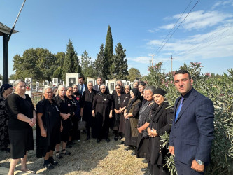 27 sentyabr “Anım Günü” ilə əlaqədar şəhid Mönsümzadə Orxan Səfiyar  oğlunun ailəsi və məzarı ziyarət edilib.