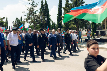 Birinci Qarabağ müharibəsində itkin düşən  Gəncə  Şəhidlər xiyabanında 31 il əvvəl naməlum şəhid kimi dəfn edilmiş, kimliyi bir qədər əvvəl müəyyənləşdirilən Məmmədov Hafiz Qədim oğlunun məzarı abadlaşdırılıb.