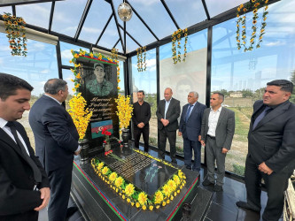 27 sentyabr “Anım Günü” ilə əlaqədar şəhid Musayev Murad Polad oğlunun ailəsi və məzarı ziyarət edilib.