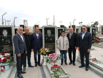 Şəhid polkovnik-leytenant Cəfərov Zaur Hüseyn  oğlunun ailəsi və məzarı ziyarət edilib.