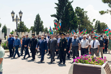 Birinci Qarabağ müharibəsində itkin düşən  Gəncə  Şəhidlər xiyabanında 31 il əvvəl naməlum şəhid kimi dəfn edilmiş, kimliyi bir qədər əvvəl müəyyənləşdirilən Məmmədov Hafiz Qədim oğlunun məzarı abadlaşdırılıb.