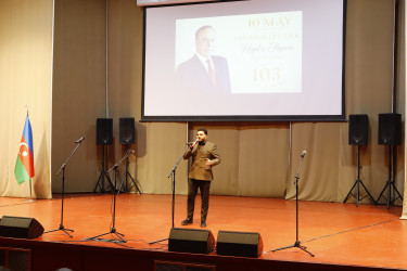 Ümummilli Lider Heydər Əliyevin anadan olmasının 103-cü ildönümünə həsr olunmuş “Zamanın fövqündə dayanan əbədiyaşar lider” mövzusunda tədbir keçirilib.