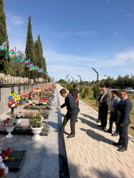 Vətən Müharibəsi şəhidi Verdiyev Eldəniz Rabil oğlunun məzarı ziyarət edilib