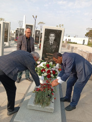 27 sentyabr “Anım Günü” ilə əlaqədar şəhid  Atayev Nicat Habil oğlunun  məzarı ziyarət edilib.