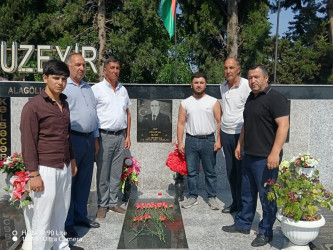Şəhid Əliyev Arif Ağalar oğlunun məzarı ziyarət edilib.