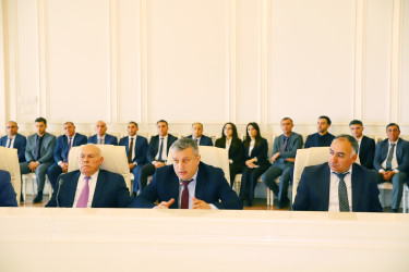 “Konstitusiya və Suverenlik ili”çərçivəsində  “Ümummilli Lider Heydər Əliyev müstəqil Azərbaycan Konstitusiyasının    müəllifidir”    mövzusunda   tədbir keçirlilib.