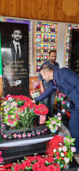 Vətən Müharibəsi şəhidi İlyasov Bəhrəm Nizam oğlunun ailəsi və məzarı  ziyarət edilib