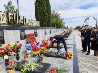 27 sentyabr “Anım Günü” ilə əlaqədar Vətən müharibəsi şəhidi Məhərrəmli Fuad Füzuli oğlunun məzarı və ailəsi ziyarət edilib
