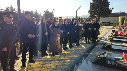 Şəhid Məhəmmədli İsmayıl Mahir oğlunun məzarı və ailəsi ziyarət edilib.