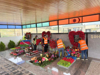 27 sentyabr-Anım günü ilə bağlı Kəlbəcər şəhidlərinin abidə kompleksində və Murovdağ şəhidlər xiyabanında, şəhid məzarlıqları ətrafında növbəti təmizlik və abadlıq işləri aparılmışdır.