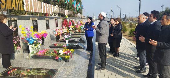 Şəhid Qabilov İsmayıl Əli oğlunun məzarı ziyarət edilib.