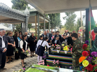 Şəhid Muxtarov Taleh Həşim oğlunun ailəsi və məzarı ziyarət edilib.