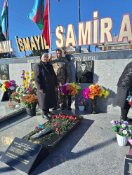 Şəhid Bayramov Samir Elxan oğlunun məzarı ziyarət edilib.