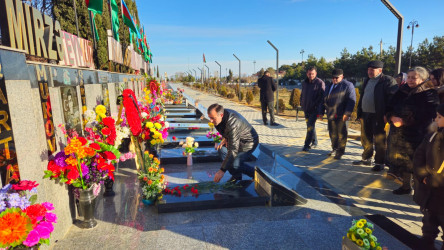 Şəhid Hüseynov Mirzə Xəlifə oğlunun ildönümündə məzarı ziyarət edilib.