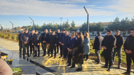 Şəhid Məhəmmədli İsmayıl Mahir oğlunun məzarı və ailəsi ziyarət edilib.