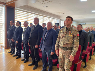 Kəlbəcər rayon İcra Hakimiyyətinin və Kəlbəcər rayon Ağsaqqallar şurasının birgə təşkilatçılığı ilə “8 noyabr-tarixi zəfər, milli qürür günümüzdür”mövzusunda tədbir keçirilib.