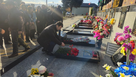 Şəhid Məhəmmədli İsmayıl Mahir oğlunun məzarı və ailəsi ziyarət edilib.