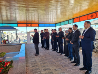 8 noyabr Zəfər günü ərəfəsində Şəhid Tağıyev Eşqin Asif oğlunun məzarı ziyarət edilib.