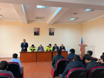 “Yol hərəkəti qaydalarına əməl etmək sizin sağlamığınızı və həyatınızı qoruyur”  mövzusunda maarifləndirici  tədbir keçirilib.