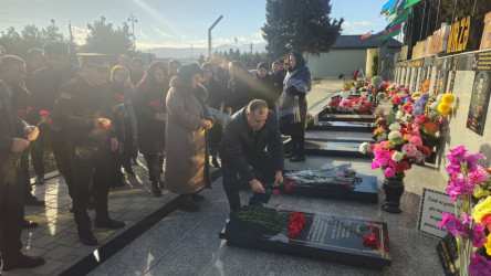 Şəhid Məhəmmədli İsmayıl Mahir oğlunun məzarı və ailəsi ziyarət edilib.