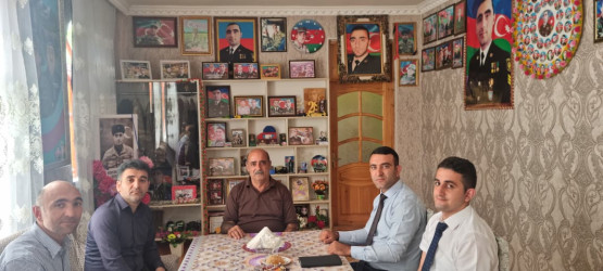 27 sentyabr “Anım Günü” ilə əlaqədar şəhid Mönsümzadə Orxan Səfiyar  oğlunun ailəsi ziyarət edilib.