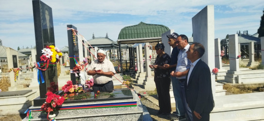 Mülkü Şəhid Həsənov Zabil Məhəmməd oğlunun məzarı ziyarət edilib.