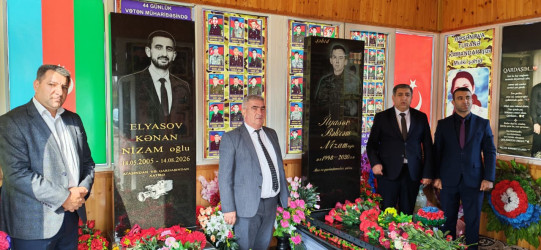 Vətən Müharibəsi şəhidi İlyasov Bəhrəm Nizam oğlunun ailəsi və məzarı  ziyarət edilib