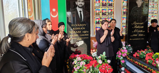 Vətən Müharibəsi şəhidi İlyasov Bəhrəm Nizam oğlunun ailəsi və məzarı  ziyarət edilib