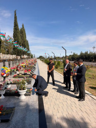 Vətən Müharibəsi şəhidi Verdiyev Eldəniz Rabil oğlunun məzarı ziyarət edilib