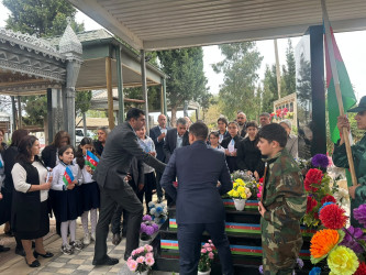 Şəhid Muxtarov Taleh Həşim oğlunun ailəsi və məzarı ziyarət edilib.