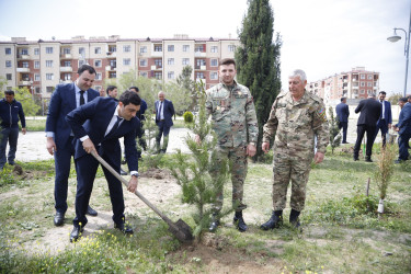 “Şəhərsalma və Memarlıq İli” çərçivəsində Kəlbəcər  Rayon İcra Hakimiyyətinin  təşkilatçılığı ilə ağacəkmə aksiyası  həyata keçirilib.