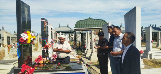 Mülkü Şəhid Həsənov Zabil Məhəmməd oğlunun məzarı ziyarət edilib.