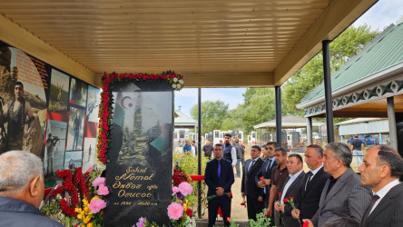 27 sentyabr “Anım Günü” ilə əlaqədar Vətən müharibəsi şəhidi  leytenant Orucov Nemət Əkbər  oğlunun məzarı ziyarət edilib.