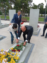 Şəhid polkovnik-leytenant Cəfərov Zaur Hüseyn  oğlunun ailəsi və məzarı ziyarət edilib.