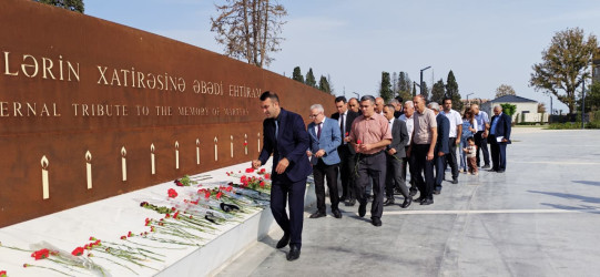 27 Sentyabr – Anım Günü ilə əlaqədar Gəncə Memorial Kompleksi ziyarət edilib