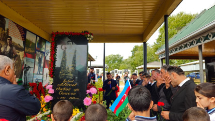 27 sentyabr “Anım Günü” ilə əlaqədar Vətən müharibəsi şəhidi  leytenant Orucov Nemət Əkbər  oğlunun məzarı ziyarət edilib.