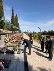 Vətən Müharibəsi şəhidi Verdiyev Eldəniz Rabil oğlunun məzarı ziyarət edilib