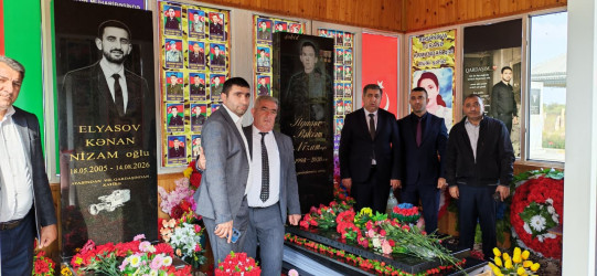 Vətən Müharibəsi şəhidi İlyasov Bəhrəm Nizam oğlunun ailəsi və məzarı  ziyarət edilib