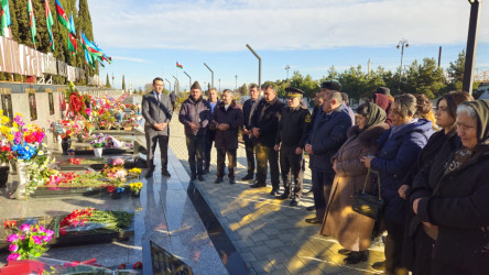 Şəhid Məhəmmədli İsmayıl Mahir oğlunun məzarı və ailəsi ziyarət edilib.