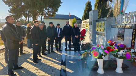 Şəhid Hüseynov Mirzə Xəlifə oğlunun ildönümündə məzarı ziyarət edilib.