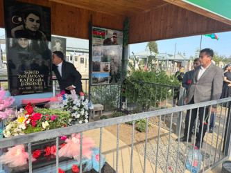 Şəhid  Həsənli Zərimxan Rafiq oğlunun ailəsi və məzarı ziyarət edilib.