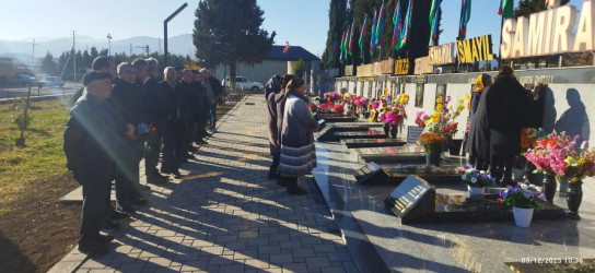 Şəhid Bayramov Samir Elxan oğlunun məzarı ziyarət edilib.