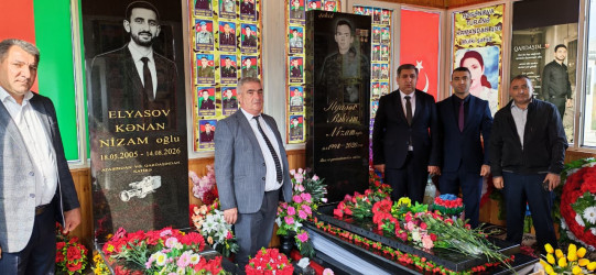 Vətən Müharibəsi şəhidi İlyasov Bəhrəm Nizam oğlunun ailəsi və məzarı  ziyarət edilib