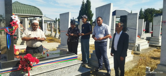 Mülkü Şəhid Həsənov Zabil Məhəmməd oğlunun məzarı ziyarət edilib.