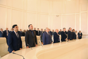 “Konstitusiya və Suverenlik ili”çərçivəsində  “Ümummilli Lider Heydər Əliyev müstəqil Azərbaycan Konstitusiyasının    müəllifidir”    mövzusunda   tədbir keçirlilib.